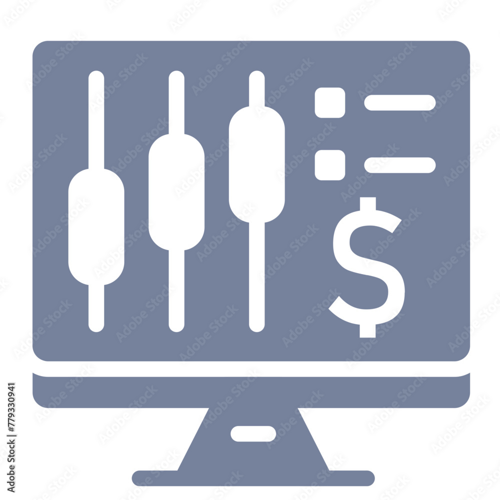 Fototapeta premium Stock Investment Icon Collection