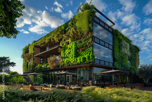 Wallpaper Mural Modern Eco-Friendly Restaurant Design with Verdant Living Walls Torontodigital.ca