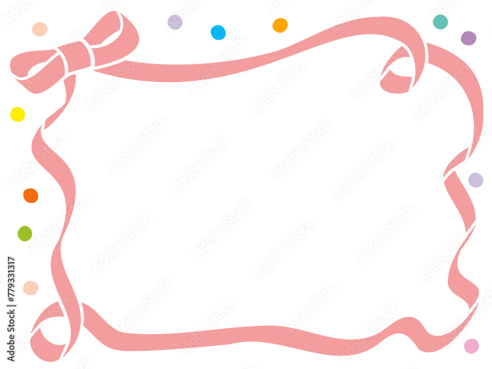 Ribbon border background illustration Ribbon border background illustration