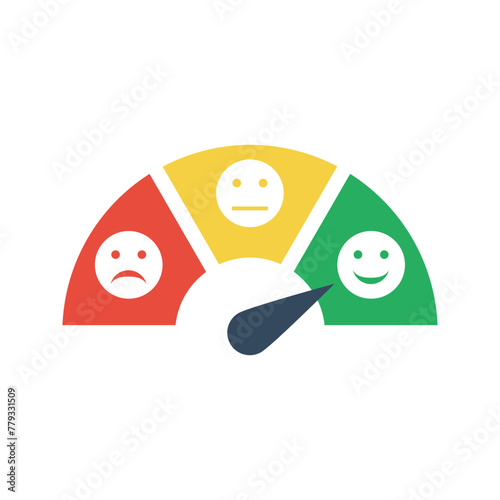 round indicator with positive emotion