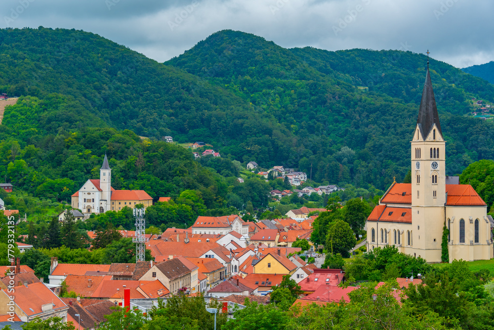 Panorama view of Croatian town Krapina Panorama view of Croatian town Krapina