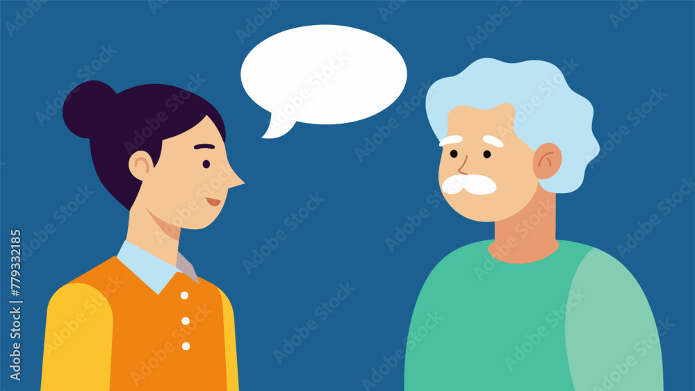 Obraz premium A teenager finds solace and guidance in talking to their wise and understanding grandparent about their struggles and challenges showing how