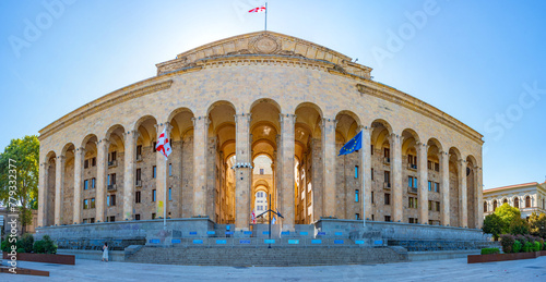 Georgian parliament in capital city Tbilisi photo