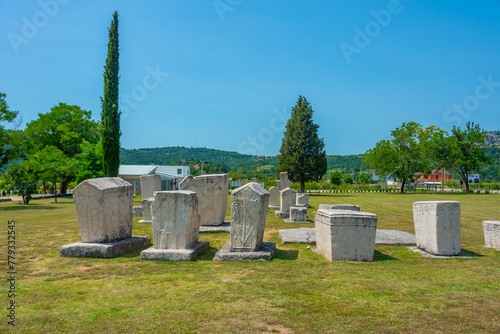 Stone tombs at Radimlja necropolis in Bosnia and Herzegovina photo