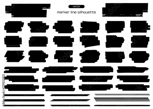 ベクター・ブラックマーカーシルエットまとめ