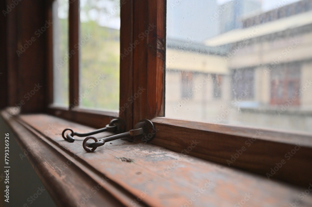 TW - 01.24.24: The wooden framed windows inside Songshan Cultural and Creative Park (formerly Songshan Tobacco Factory), built in 1937, bear witness to Taiwan's industrial and architectural history. TW - 01.24.24: The wooden framed windows inside Songshan Cultural and Creative Park (formerly Songshan Tobacco Factory), built in 1937, bear witness to Taiwan's industrial and architectural history.