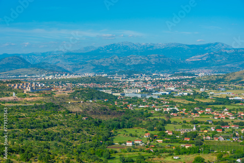 Panorama view of Podgorica capital of Montenegro