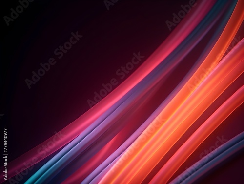 Vibrant Spectrum of Luminous Rays and Glowing Neon Lines in a Futuristic Abstract Background