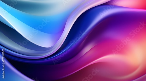 Elegant Gradient Waves of Fluid Color and Dynamic Mesmerizing Digital Design