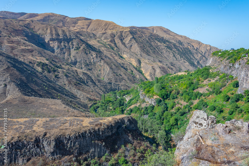 Mountainous landscape of Azat valley in Armenia
