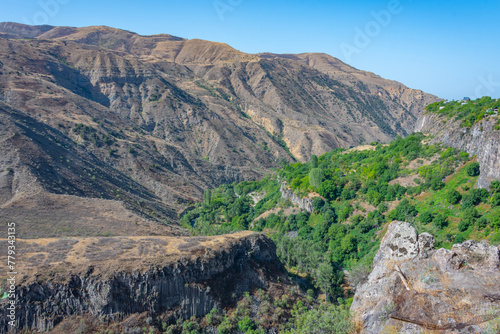 Mountainous landscape of Azat valley in Armenia