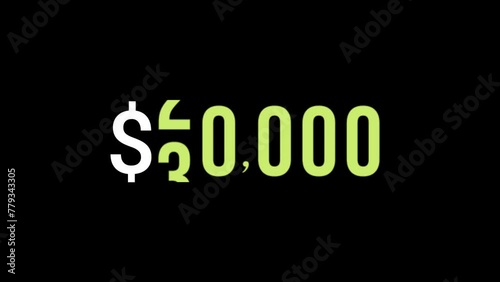 30,000 Dollars Counter Animation 