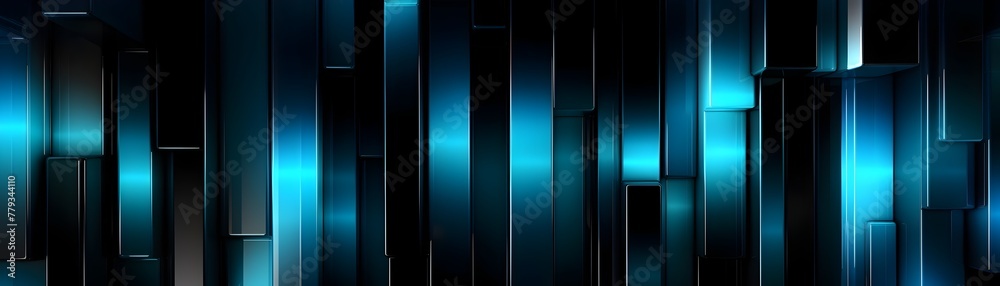Striking Vertical Abstract Glitch Art Backdrop with Sharp Geometric Lines and Blocks in Shades of Blue and Black Striking Vertical Abstract Glitch Art Backdrop with Sharp Geometric Lines and Blocks in Shades of Blue and Black