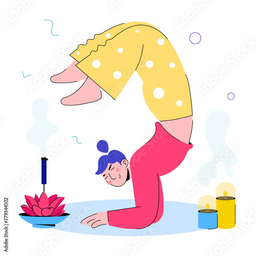 Get this doodle mini illustration of forearm balance 