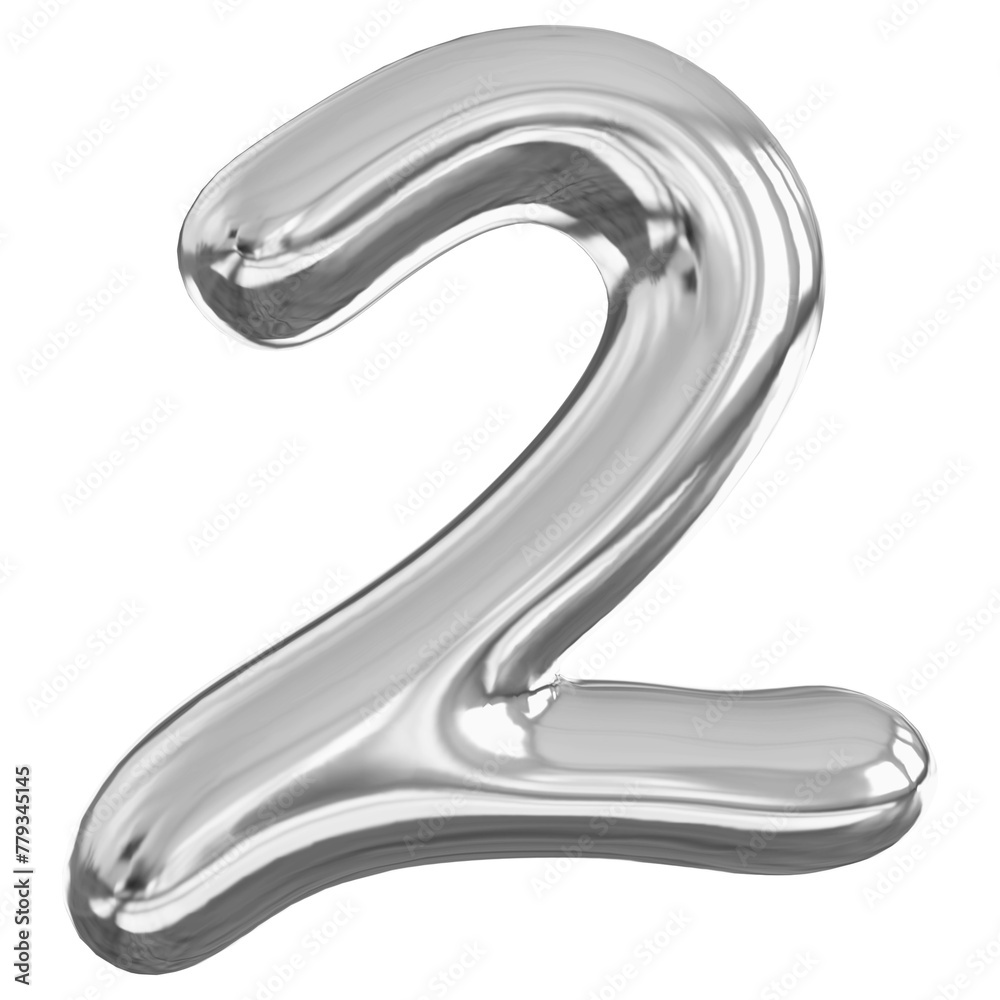 Silver 3d Number 2 Silver 3d Number 2