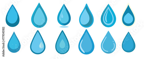 set of water drops