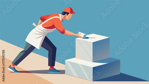 A sculptor running their fingers over a block of marble envisioning the final form that will emerge from their skilled hands.