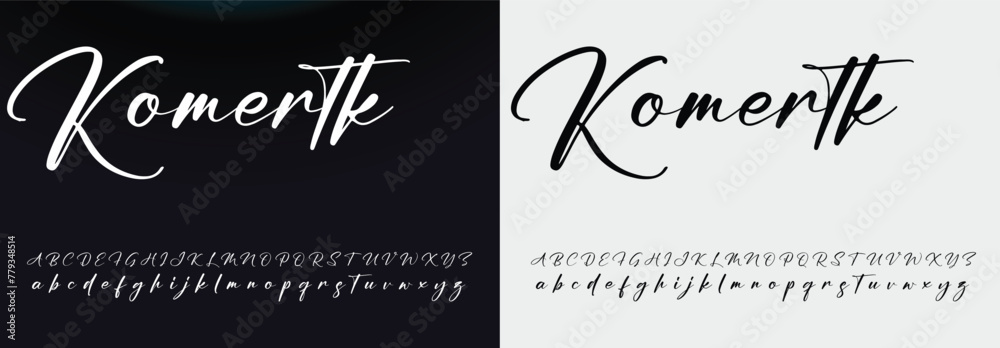 Handwriting logo template vector. signature logo concept.