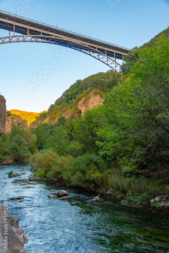 Arpa river passing by Armenian town Jermuk