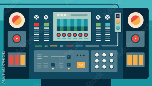 A detailed shot of a control panel on a machine displaying a userfriendly interface for operators to easily monitor and adjust communication