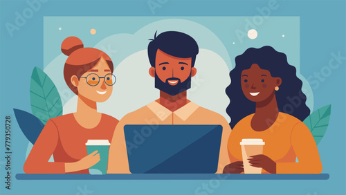 Three friends from different corners of the world virtually gather on a video call to catch up and share stories all while sipping on their