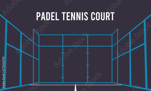 Great editable vector file illustration of padel tennis court in classy and unique style best for your digital design and print mockup