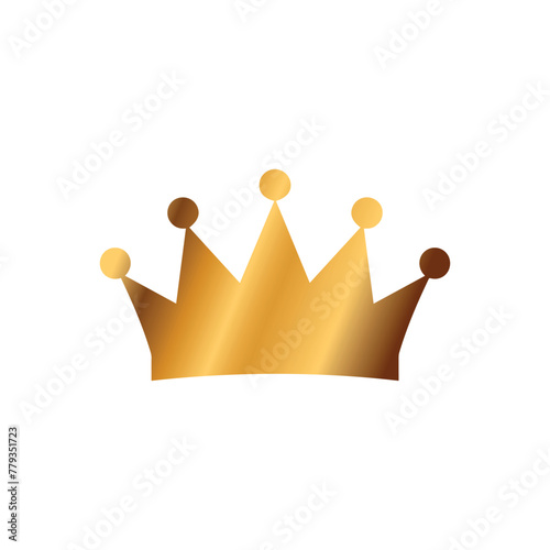 Crown gradient icon. Gradient icon on white background. Vector illustration