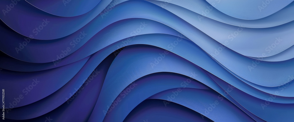 Obraz premium Abstract blue background with curved lines vector presentation design, simple shapes, light and shadow effects, gradient colors