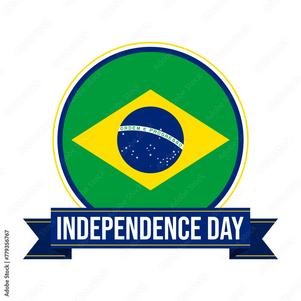 Fototapeta premium brazil Independence day badge
