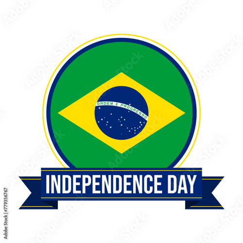 brazil Independence day badge (ID: 779356767)
