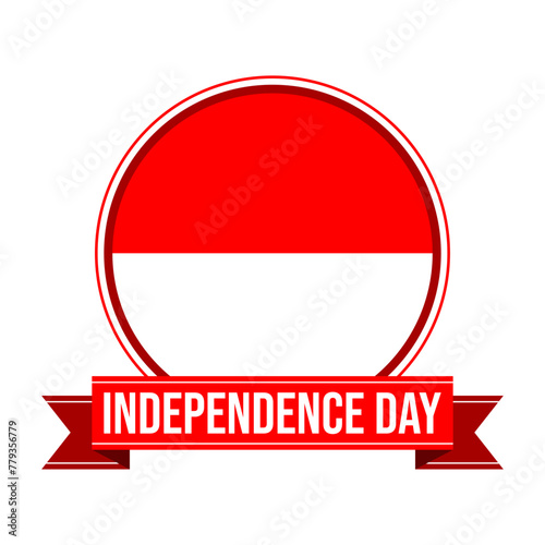  Indonesia independence day badge (ID: 779356779)