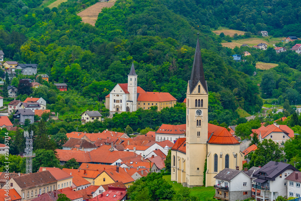 Obraz premium Panorama view of Croatian town Krapina