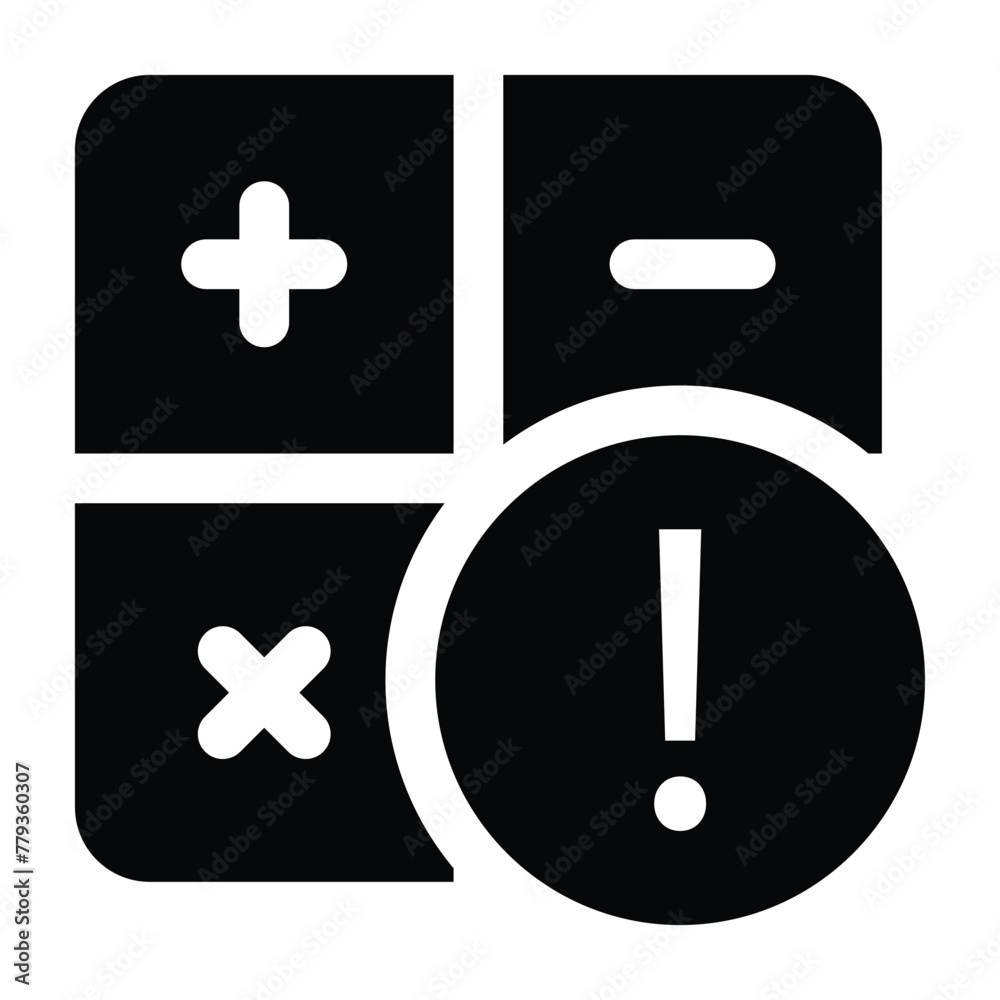 Fototapeta premium Calculator, accounting, calculation icon, Calculator, alert, accounting icon