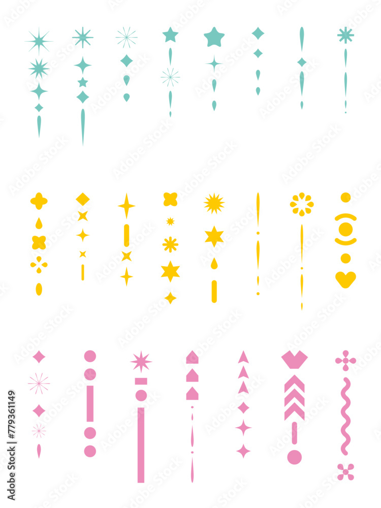 Line illustration using shapes