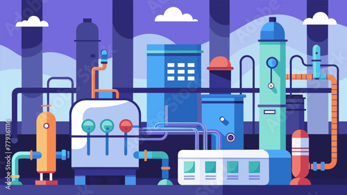 Pipes and filtration equipment dot the factory floor showcasing the companys commitment to implementing advanced carbonneutral technologies.