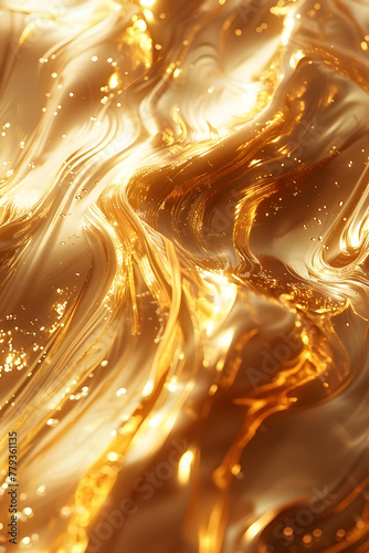 Elevating Expressions with Shimmering Gold Accents Captivating D Photographic Renderings of Hypnotic Textures and Fluid Movements