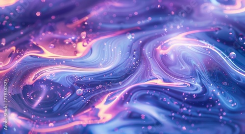 Abstract background Fluid art with vibrant shades of purple