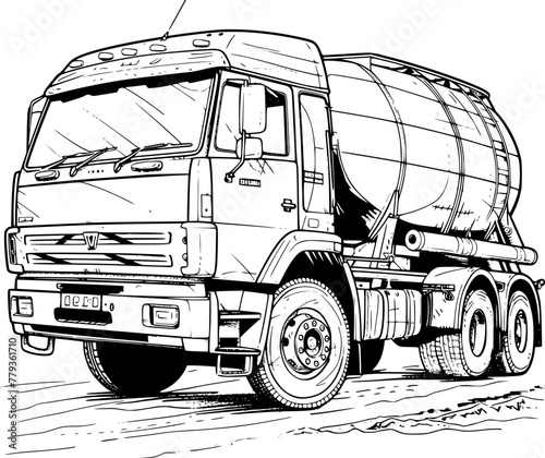 Cement truck sketch
