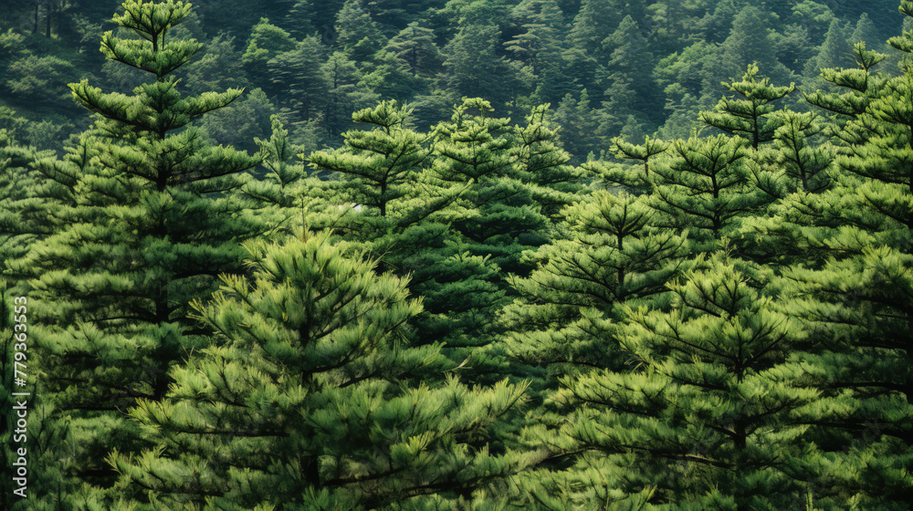green forest in the mountains. green forest in the mountains.