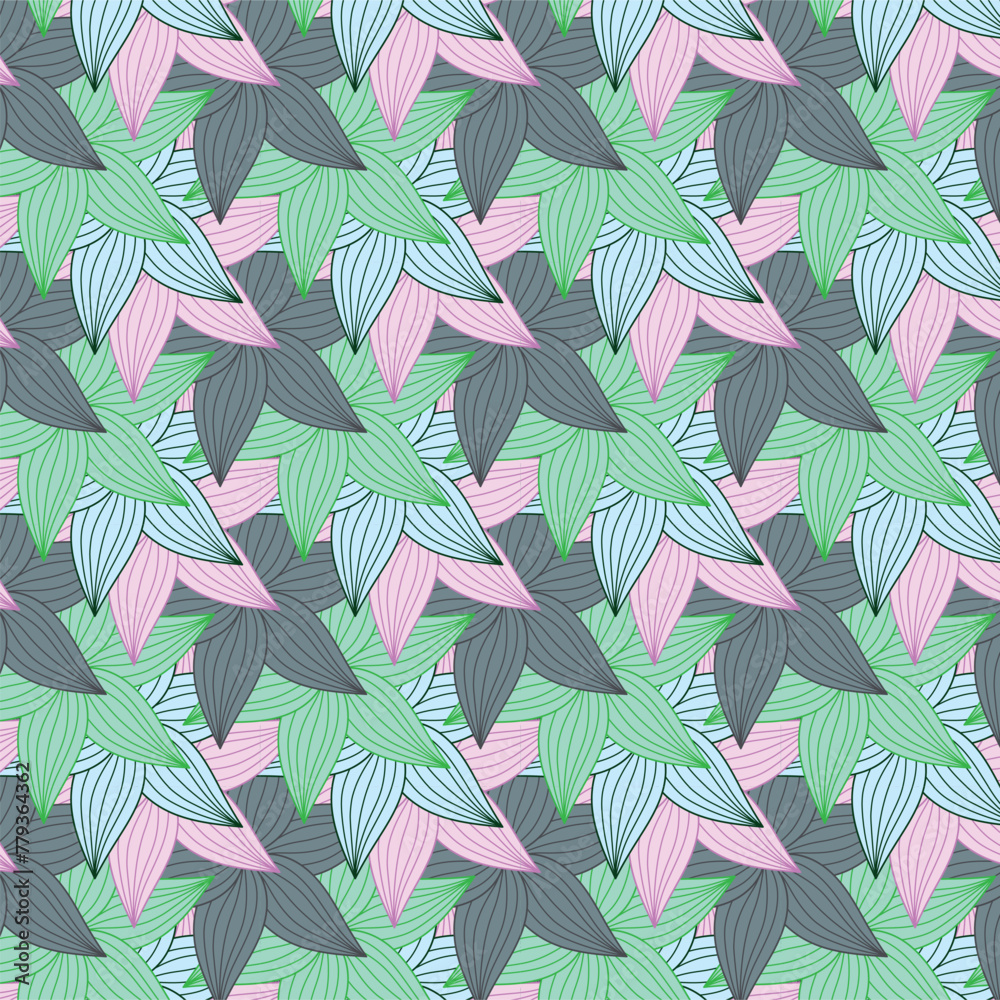 Free vector hand drawn abstract floral leaves seamless pattern. Free vector hand drawn abstract floral leaves seamless pattern.