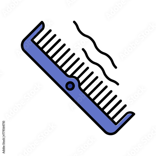 Hair loss icon. fill color icon
