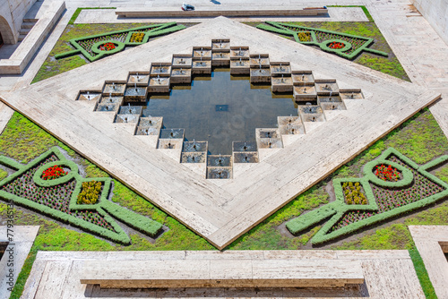 Yerevan cascade viewed during a sunny day in Armenia photo