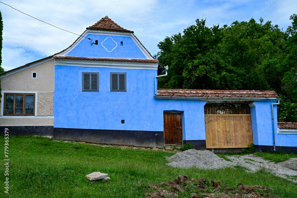 Traditional, typical farm, farmhouse in the village of Viscri or Deutsch-Weisskirch near Rupea, Brasov, Transylvania, Romania Traditional, typical farm, farmhouse in the village of Viscri or Deutsch-Weisskirch near Rupea, Brasov, Transylvania, Romania