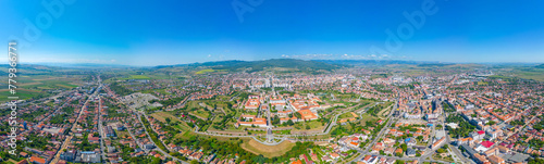 Panorama view of Romanian town Alba Iulia photo