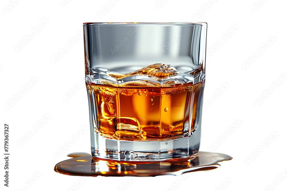 Tea in glass isolated on a transparent background