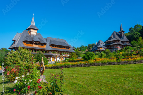 Summer day at Barsana monastery in Romania