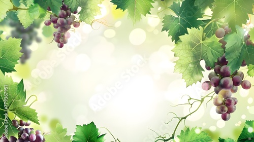 Fresh Grape Picking Grapes Cooked Background Template
