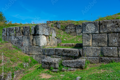 Dacian Fortress Blidaru in Orastie mountains in Romania photo