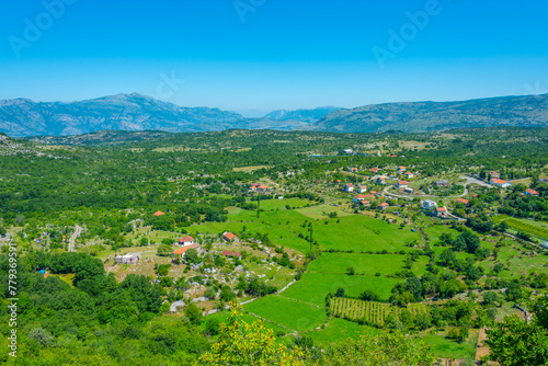 Panorama view of Montenegrin village Medun photo