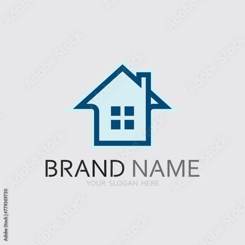 Home logo icon vector illustration design template.Home and house logo design vector, logo , architecture and building, design property , stay at home estate Business logo. © anggasaputro08